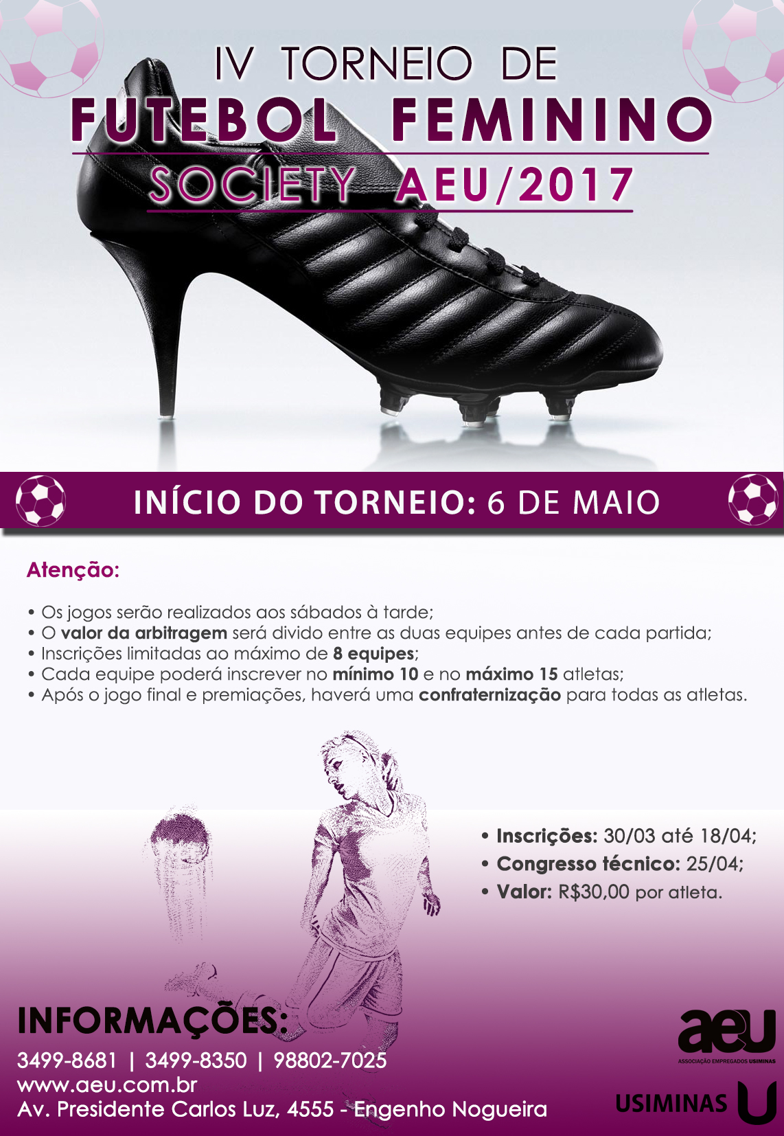 Cartaz Futebol Feminino 2017 - Modelo B